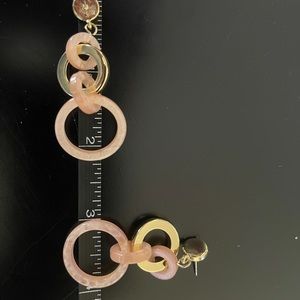 Loft Pink Resin dangling circle earrings